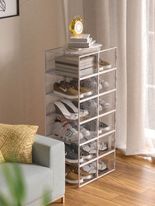 Boîtes de rangement pour chaussures empilables transparentes de grande taille Imode de haute qualité, lot de 12, pour l'entrée - Product Image 4