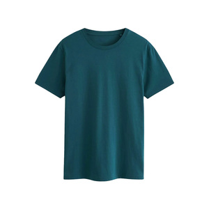 เสื้อยืดผู้ชายผ้าฝ้ายถักสีพื้นเรียบง่าย 100% ระบายอากาศได้ดี แห้งเร็ว เป็นมิตรกับสิ่งแวดล้อม ทรงปกติ สวมใส่สบาย - Product Image 1