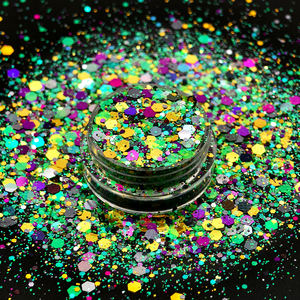 Halloween Chunky Glitter Mix <span class=keywords><strong>Orange</strong></span> Noir Violet pour Artisanat Ongles Résine - Product Image 1