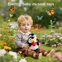 Jouet interactif Tumama pour enfants 18 mois+, jouets en peluche musicaux pour le temps sur le ventre, jouets en peluche sauteurs en forme de toucan, jouet en peluche lavable pour bébé