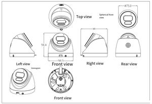 Ip купольная камера, микрофон, аудио совместимый с Hik и Dahua NVR 5MP, полноцветная камера ночного видения, металлическая оболочка, веб-камеры для помещений - Product Image 5