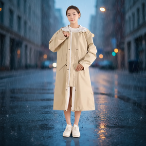 Imperméable à capuche écologique tout usage coupe-vent pour la randonnée, les voyages et le <span class=keywords><strong>travail</strong></span> - Product Image 1