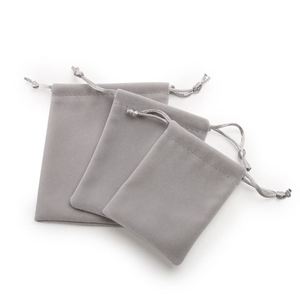 Pochette à cordon en velours de coton à poils courts avec logo personnalisé pour bijoux, emballage cadeau, pochette à cordon en velours écologique - Product Image 5