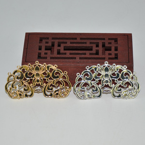 Traditional Chinese Lotus Lock Gold Plated Copper Hair Ornament For Hanfu <b>Wedding</b> Bridal Headwear DIY <b>Accessory</b> Material - Product Image 2