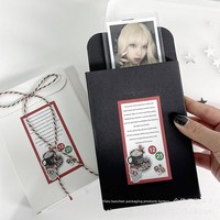 Boîte cadeau DIY en papier kraft biodégradable écologique de luxe pour cartes photo, petites cartes, emballage de bougies avec gaufrage