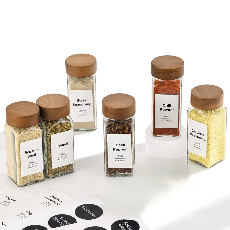 120ml Acacia Wood Cap Seasoning Bottle