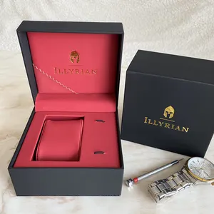 Pemasok profesional kotak kemasan jam tangan kustom kotak hadiah mewah & kotak casing jam tangan
