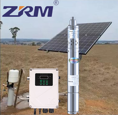 3Inch 750W 1HP 48V DC Solar Submersible Borehole Deep Well Water Pump Kit for Agricultural Irrigation with Solar Panel