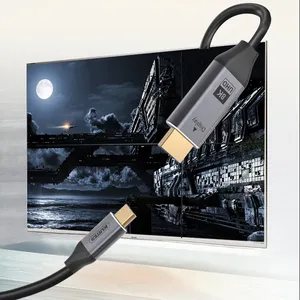 8K 60Hz USB USB-C To HDMI Cabo Tipo Type C Cable For Connect Phone To TV HDTV Type-c To HDMI Cable