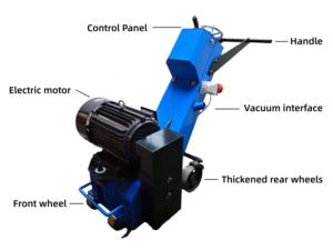 Fraiseuse et scarificateuse à béton électro-hydraulique motorisée autotractée avec alimentation 380V 7.5KW/2.2KW et rayon de braquage court - Product Image 4