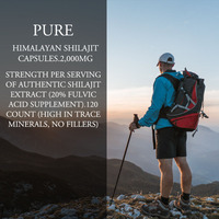 Marque privée Capsules de Shilajit de force 2000MG Compléments alimentaires pour soutenir la poudre de Shilajit pure et favoriser l'immunité