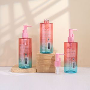Botella de plástico degradado de 300 ml con bomba para limpiador facial, material de embalaje para gel de baño, material PET. - Product Image 1
