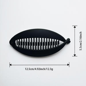 مشابك موز بلاستيكية أنيقة غير لامعة للفتيات ملحقات شعر مخصصة من الراتنج المسطح مشابك شعر موز لتصفيف الشعر وتقسيسه - Product Image 4