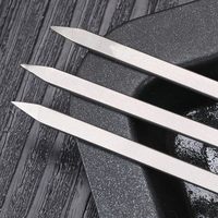 Brochettes plates en titane pur T55 ; Aiguilles de barbecue métalliques réutilisables pour le camping en plein air, vente en gros directe d'usine.