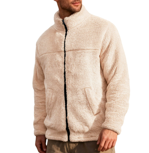 Veste décontractée en polaire arctique à col montant, avec fermeture éclair, pour couple, coupe ample et douce - Product Image 5