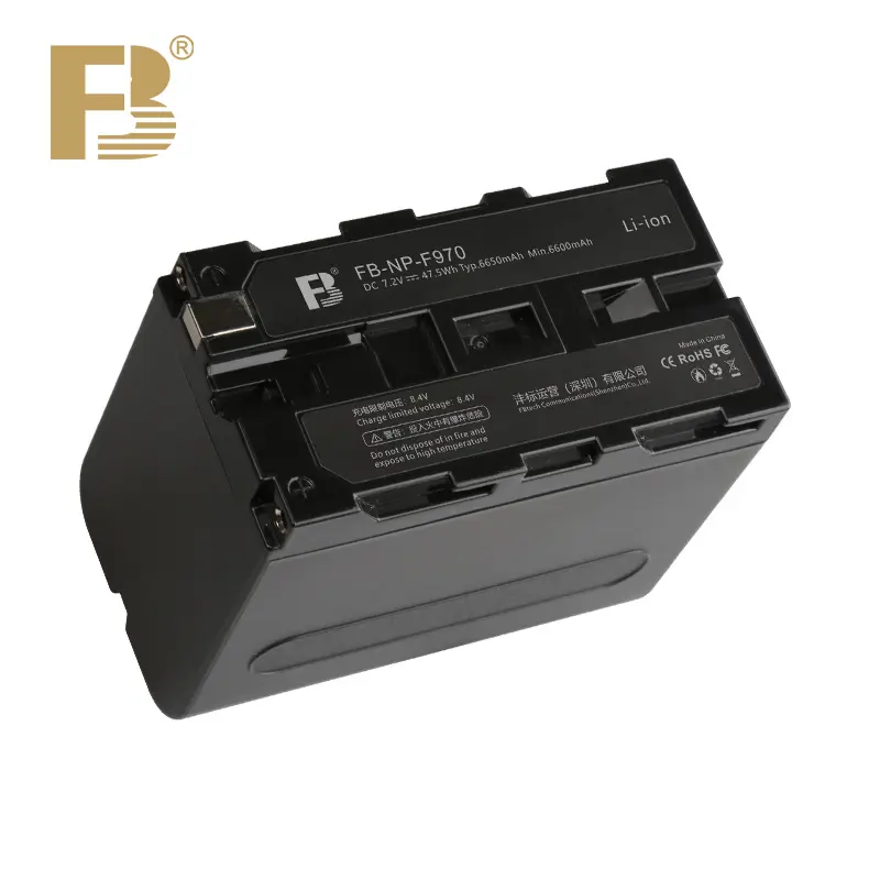 Bateria FB NP-F970 F960 F550 F750 disponível para filmadoras SONY DC 1500c 2500c nx5c nx3 nx100 PXW-Z150 NEX-EA50CH HDR-AX2000E