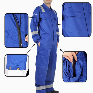 Hi VIS bảo hộ lao động làm việc đồng phục thợ điện tùy chỉnh Overalls làm việc quần áo cho nam giới phù hợp với Coverall - Product Image 2