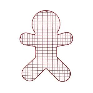 Griglia di raffreddamento in rete rossa Gingerbread Man Wire, utensile per dessert - Product Image 1