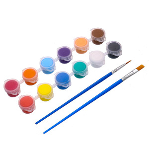 Giorgione Set di 12 Mini Vasetti di Vernice Acrilica da 3ml <span class=keywords><strong>per</strong></span> Bambini, <span class=keywords><strong>Kit</strong></span> <span class=keywords><strong>per</strong></span> Lavoretti Fai-da-Te e Pittura <span class=keywords><strong>su</strong></span> <span class=keywords><strong>Tela</strong></span>, Set di Pennelli all'Ingrosso - Product Image 4