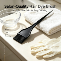 Brosse à coloration capillaire en plastique en gros, peigne à queue pointue pour sectionnement, brosse à teinture à poils doux pour usage en salon de coiffure