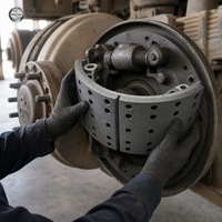 Ensemble de sabots de frein pour camion minier PengXiang 35 tonnes à carrosserie large SQ3502376KG01, pièce de frein à tambour à garniture rivetée