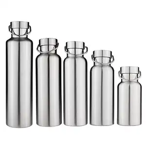 Kunden spezifische doppelwandige Edelstahl-isolierte Wasser flasche Kinder-Thermo-Vakuum flasche 500ml Thermo flasche mit Griff deckel