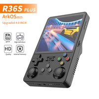 2025 R36 Pro 4 pouces IPS 64GB 21000 + jeux vidéo lecteurs de jeux portables 3500mAh OS Linux système main rétro Console de jeu R36s Plus