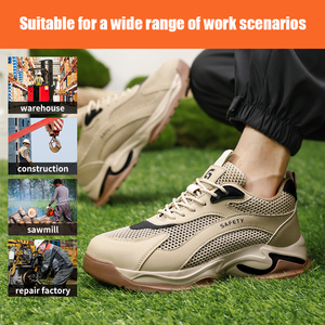 Chaussures de sécurité GUYISA d'été respirantes, anti-écrasement, anti-perforation, à embout d'acier, confortables pour les loisirs en extérieur, vente en gros - Product Image 4