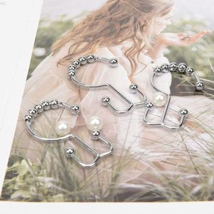 2023 Wholesale Rust-proof Waterproof High Quality Decorative Brushed Nickel Double-sided Shower <b>Curtain</b> Hooks - Product Image 4