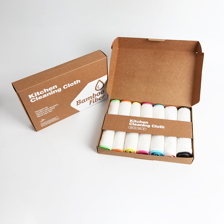 Шведская разноцветная бамбуковая Губка из микрофибры для мытья посуды на заказ