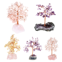 Buildful haute qualité pierre de cristal naturel guérison maison mode tendance cristal argent arbre pour la décoration de la maison cadeau d'affaires