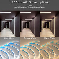 Bande lumineuse flexible 12V SMD 2835-120D Blanc 6500K Lumière douce IP68 Étanche Guirlandes lumineuses LED découpables