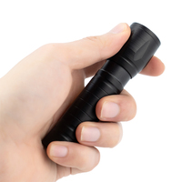 Zoom de aluminio pequeña luz LED táctil fuerte Linterna COB Super brillante impermeable USB recargable EDC Pocket LED Mini linterna