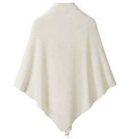 Châle en cachemire pur pour femme, doux et chaud, triangle en cachemire, poncho, cape pour l'automne et l'hiver