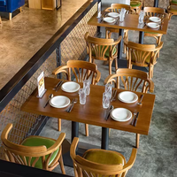 Tables et chaises de restaurant meubles de bar de cafétéria de restaurant de style occidental meubles de café ensembles de restaurant américain