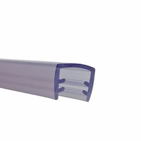 Perfil de Aluminio en Forma de U, Tira de Sellado de PVC para Vidrio de 5 mm, Combinado con Aluminio