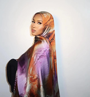 Foulard Hijab en Soie Imprimée Scintillante FRC – Couleurs Variées – Foulard Tendance pour Femmes Musulmanes – Vente Chaude
