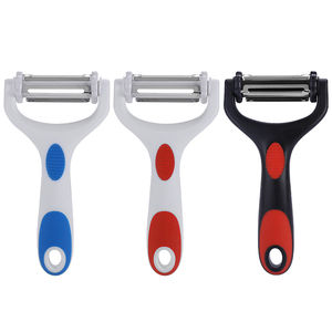 <span class=keywords><strong>Pelador</strong></span> de acero inoxidable 3 <span class=keywords><strong>en</strong></span> <span class=keywords><strong>1</strong></span> con mango de plástico suave, <span class=keywords><strong>pelador</strong></span> de verduras y frutas multifunción, utensilios de cocina - Product Image 1