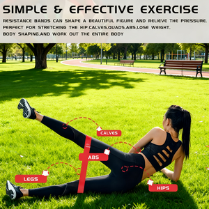 معدات تمارين رياضية منزلية للصالة الرياضية ، تمارين اليوغا ، حلقة صمغ ، تدريب مرن للياقة البدنية ، مخصص - Product Image 4