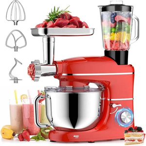 Robot culinaire multifonction 5-en-1 électrique avec mixeur, bol mélangeur en acier inoxydable, moteur 1300W pour usage domestique - Product Image 1