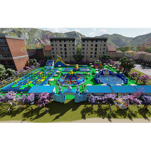 Tianxu para Aqua Inflable Metal Ground Water Park Combo <span class=keywords><strong>Piscina</strong></span> temática de vacaciones de verano con tobogán divertido para entretenimiento terrestre - Product Image 3