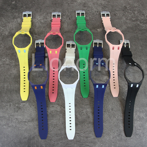Correa <span class=keywords><strong>de</strong></span> <span class=keywords><strong>Reloj</strong></span> <span class=keywords><strong>de</strong></span> Silicona Estilo Lépine <span class=keywords><strong>de</strong></span> Lionorm OEM/ODM, Repuesto para AP -swatch Royal Pop, Corona a las 12 en Punto, Resistente al Agua - Product Image 2
