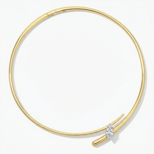 Collier personnalisé en laiton, collier simple à ouverture carrée, cristal Zircon, collier <span class=keywords><strong>de</strong></span> personnalité, bijoux é<span class=keywords><strong>l</strong></span>égants en <span class=keywords><strong>or</strong></span>, cadeaux raffinés - Product Image 1