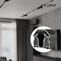 Rail magnétique décoratif pour bureau en Russie, profilé en aluminium pour plafond tendu, lampe magnétique dissimulée pour plafond extensible
