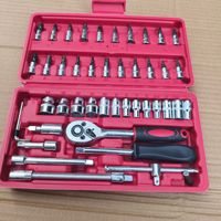 Juego de 46 Piezas de Destornilladores Manuales con Puntas de Acero al Carbono, Juego de Herramientas Mecánicas Personalizables OEM en Caja