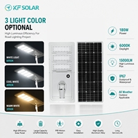 Réverbère solaire tout-en-un imperméable extérieur de la puissance élevée LED d'IP67 180W pour l'application de route
