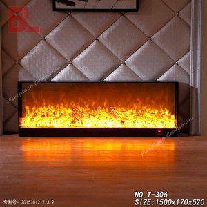 Autoportant décoratif intérieur <span class=keywords><strong>bois</strong></span> en fonte poêle cheminée avec insert pour électrique surround T-306 - Product Image 5
