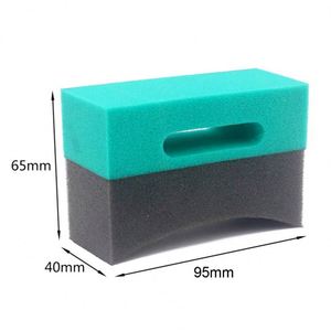 Éponge applicatrice de haute qualité en <span class=keywords><strong>polyuréthane</strong></span> haute densité pour le nettoyage des pneus de voiture, la cire et le revêtement céramique - Product Image 6