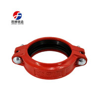 JINFENG Adaptateur à bride rainurée en fonte ductile de 2 pouces avec traitement de surface pour peinture