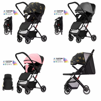 Poussette Bébé Luxe Compacte Pliable Légère avec Poignée Réversible Bidirectionnelle en Métal – Vente en Gros